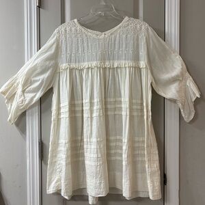 Rare!! Magnolia Pearl Original Era Vintage Cream Eyelet Top NWOT